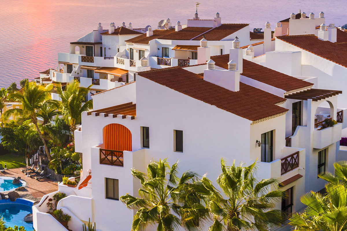 Spanish properties in the sunset