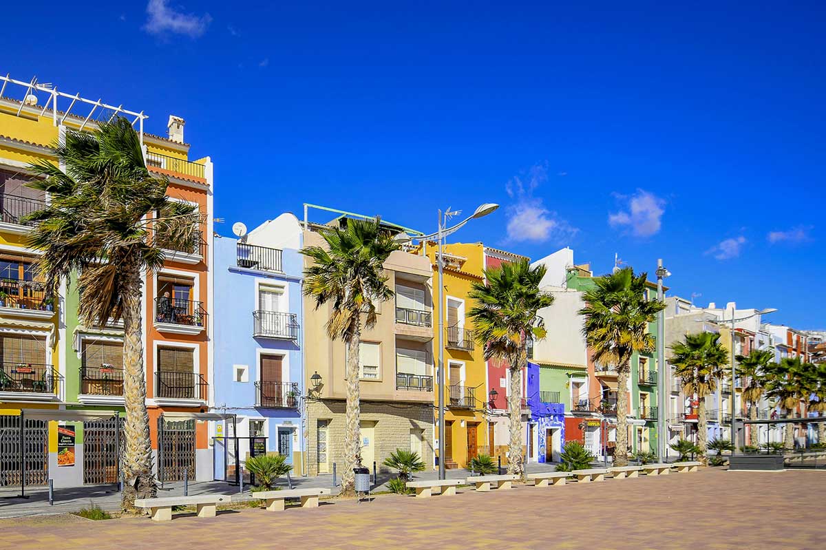 Colorful houses in Villajoyosa